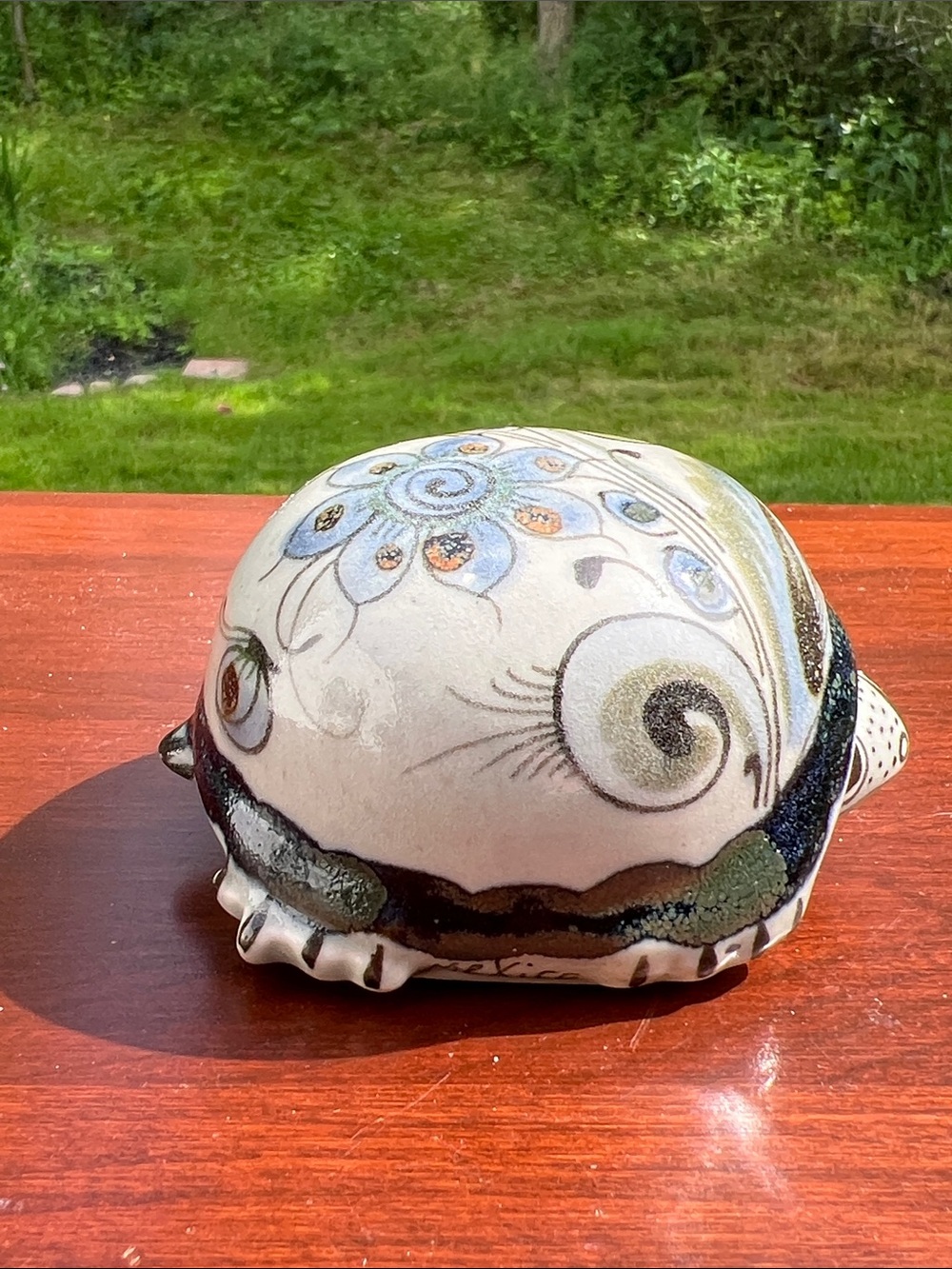 Vintage Mexican Pottery Tonala Ken Edwards Signed Turtle Figurine - Picture 3 of 9